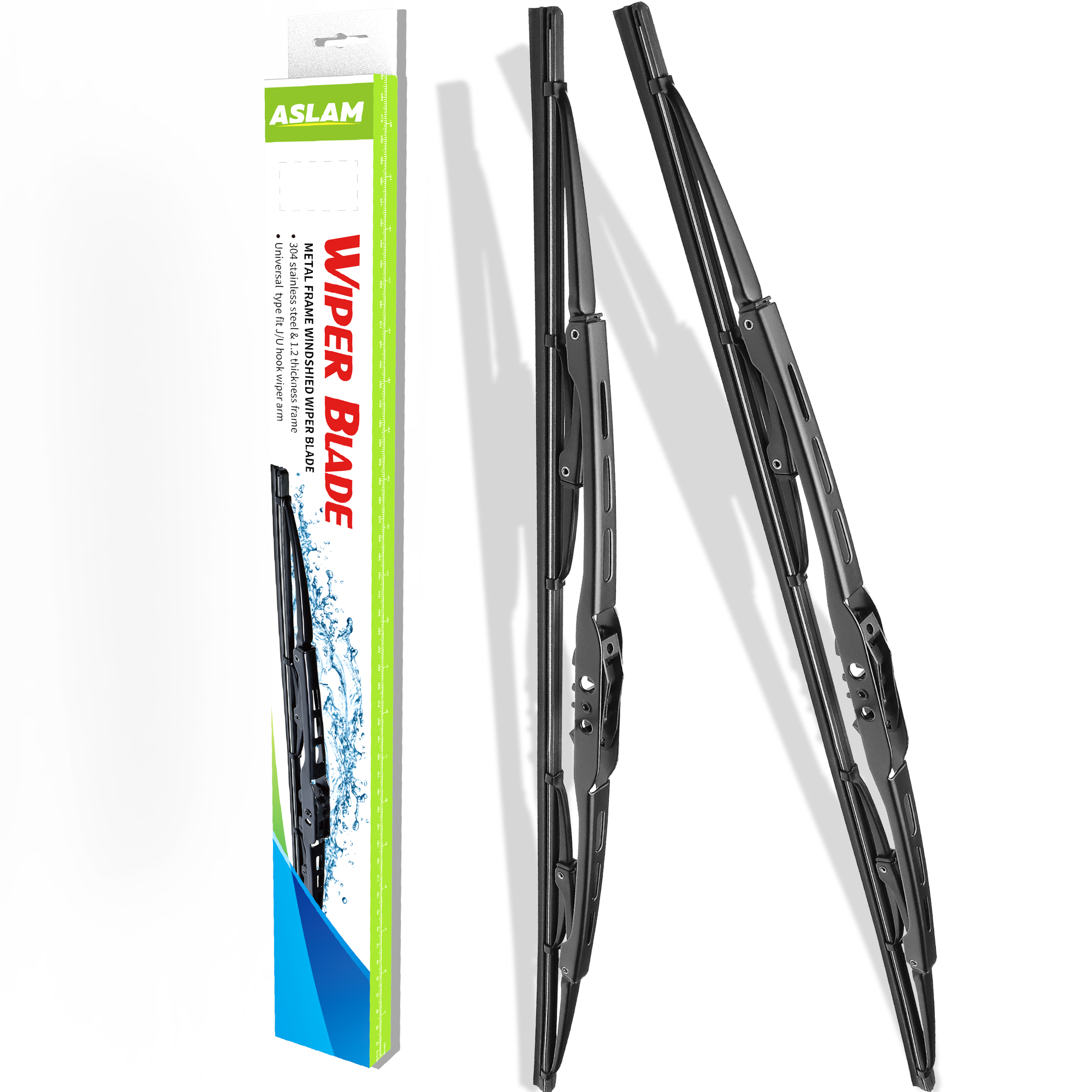 ASLAM Factory Wholesale Quality Metal Frame Wiper Universal 14'- 28' Inch Windshield Wiper Blade